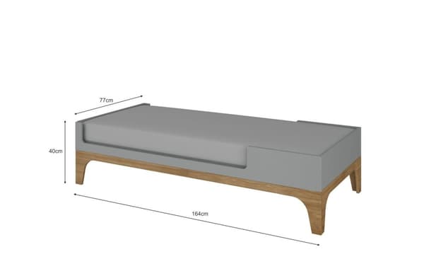 Bellamy – Up! säng 70x120 grå – Färg: Grå