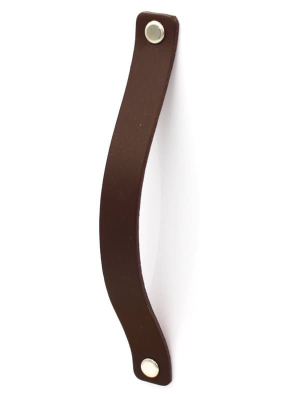Møbelgreb i læder 16 cm, chokoladebrun, Black Tree, møbelgreb + beslag og skruer