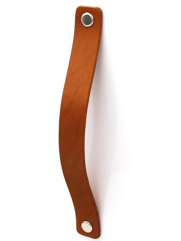 Møbelgreb 16 cm, læder, cognacbrun, Black Tree, møbelgreb + skruer