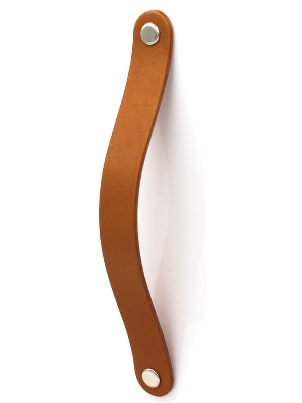 Lædermøbelgreb 160 mm, cognac, Black Tree, møbelgreb + skruer