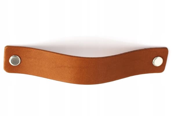 Lædermøbelgreb cognac 9,6 cm greb til skabe, skuffer, kommoder