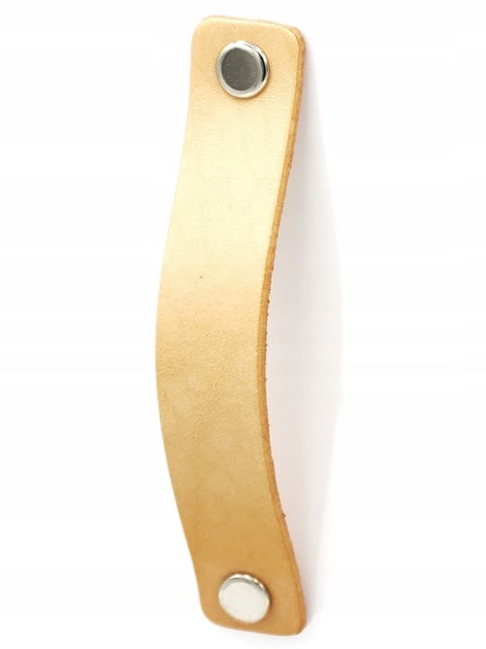Lædermøbelgreb, greb, knop 96 mm naturligt lys