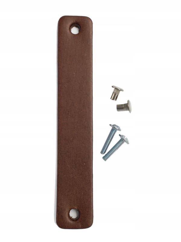 Lædermøbelgreb 96 mm CHOKOLADEBRUN møbelgreb 9,6 cm