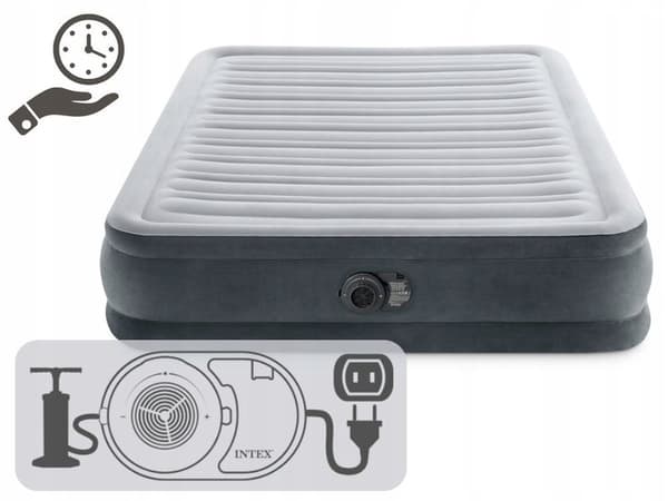 Luftmadrass Comfort-Plush Helmadrass 137 x 191 x 33 cm med inbyggd kompressor #67768