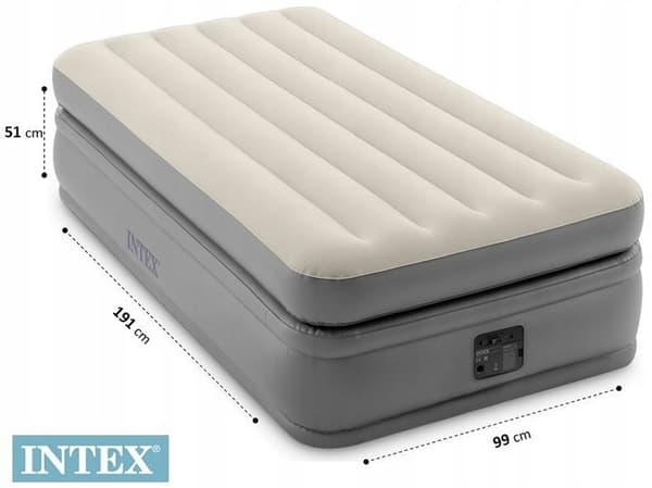 Luftmadras Prime Comfort Twin 99 x 191 x 51 cm med indbygget kompressor #64162