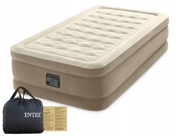 Luftmadrass Ultra Plush Twin 191 x 99 x 46 cm med inbyggd kompressor #64426