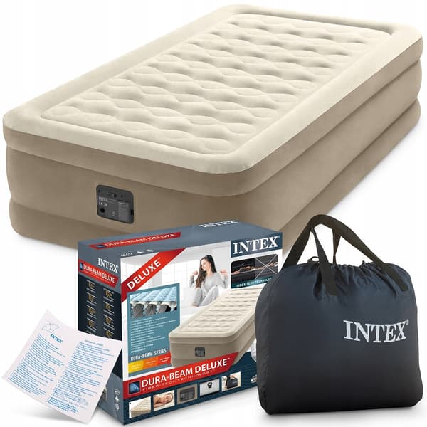 Luftmadrass Ultra Plush Twin 191 x 99 x 46 cm med inbyggd kompressor #64426