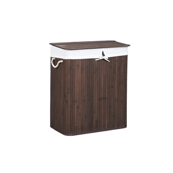 Tvättkorg 100 L bambu brun