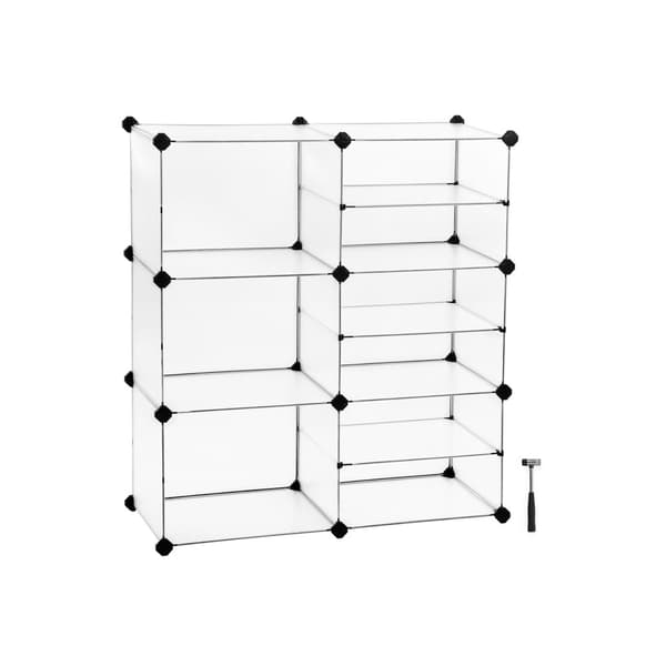DIY-hyllsystem 9 fack vitt