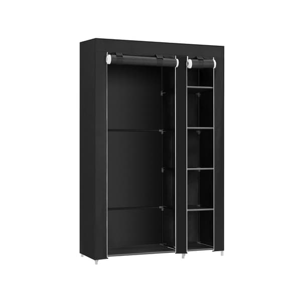 Stofgarderobe 175 x 110 cm sort