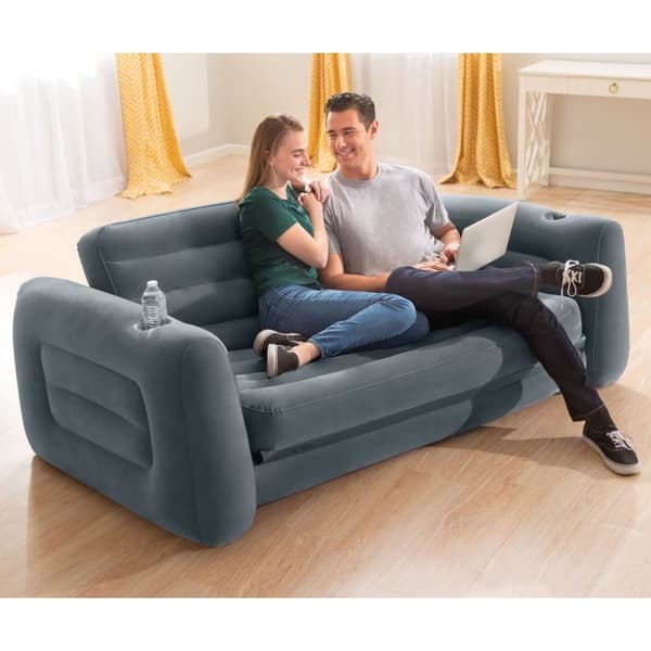 Intex klappstol 117x224x66 cm mørkegrå