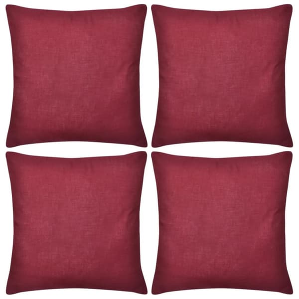 Kuddfodral bomull 50 x 50 cm blå 4 stycken