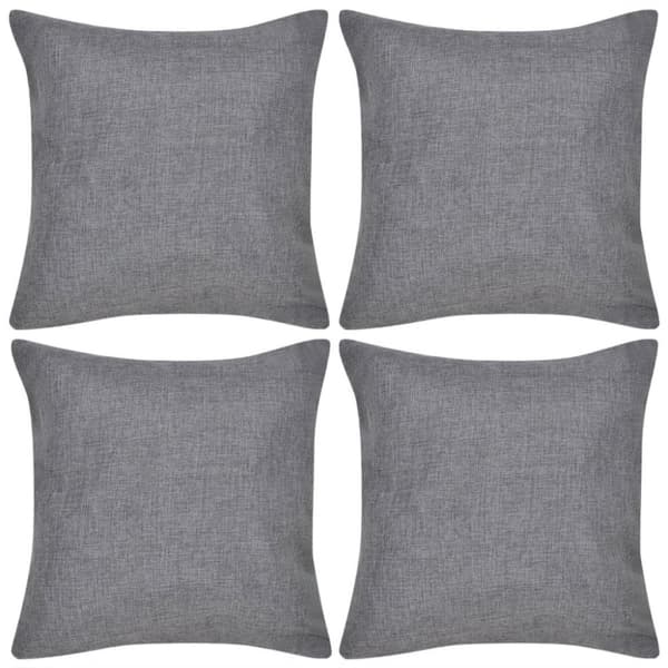 Putetrekk i bomull 80 x 80 cm svart 4 stk.