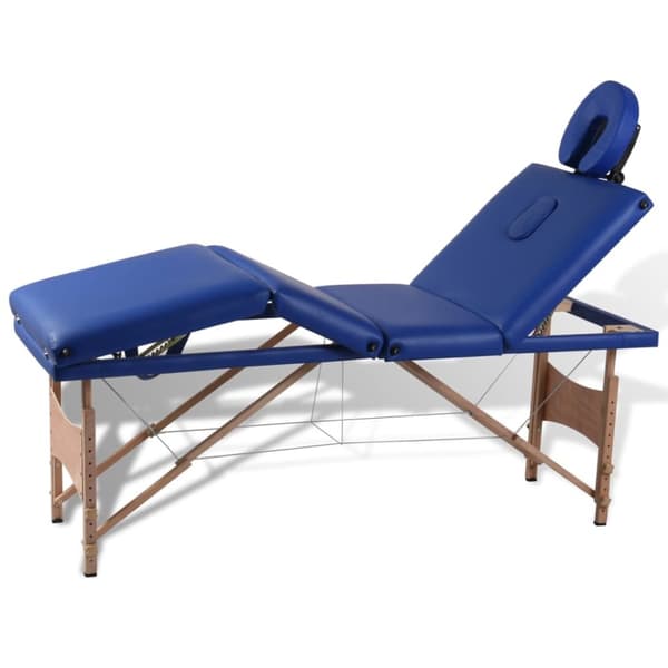 Hopfällbar massagebänk med aluminiumram (fyra delar 4)