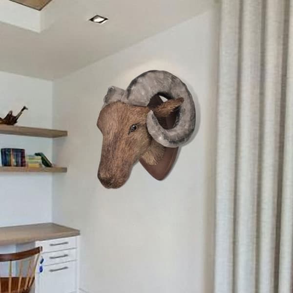 Seinäkoriste Gazellin pää hopeanvärinen 61 cm