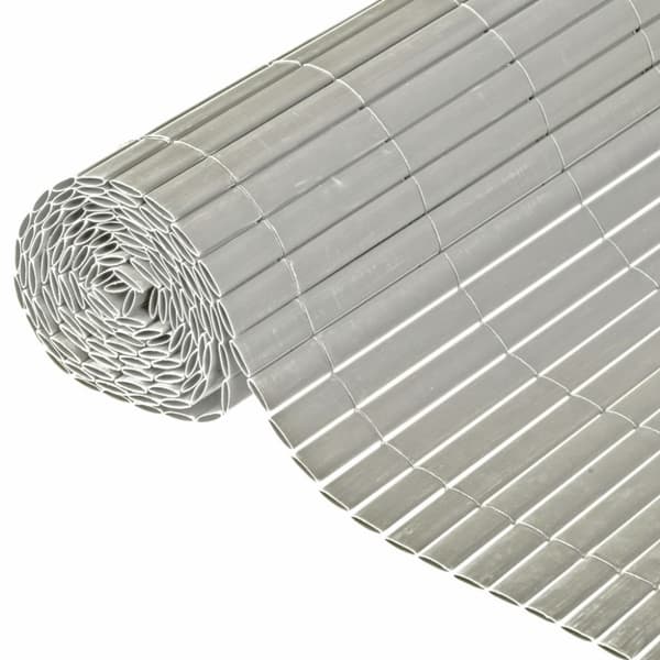 Nature Haveskærm dobbeltsidet 1x3 m PVC antracit