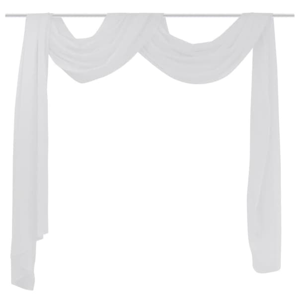 Gardin gjennomsiktig voile 140 x 600 cm turkis