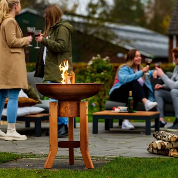 RedMooistoerwonenre eldstad handgjord V-formad stål rostfärgad