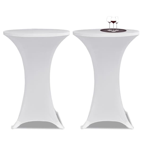 Højt borddækken Stretch Ø70cm Creme (2 stk.)