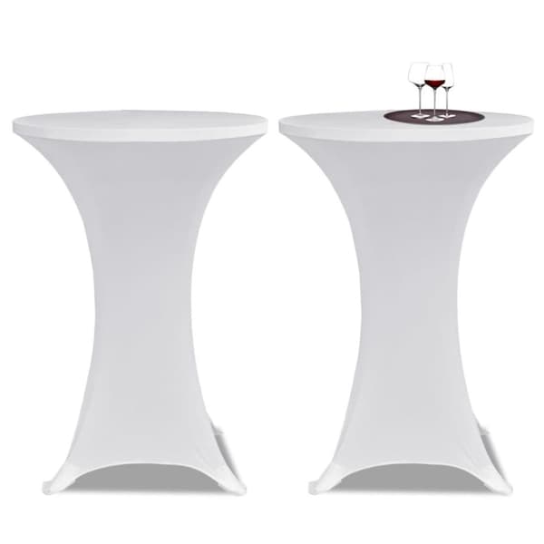Højt borddækken Stretch Ø70cm Sort (2 stk.)