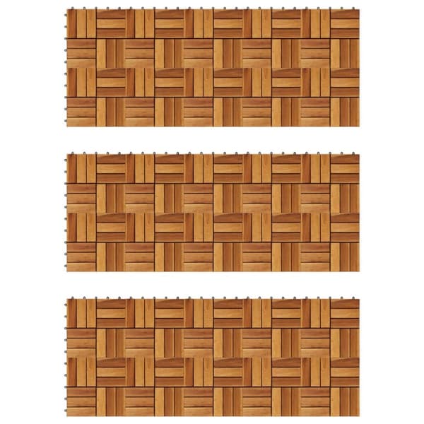 Terrassplattor 30 x 30 cm akacia set om 20