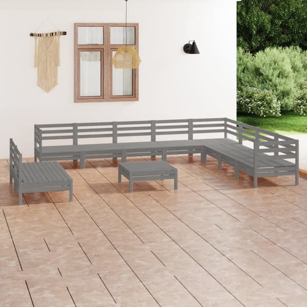Mooistoerwonen 11-delers loungesett heltre furu grå 2