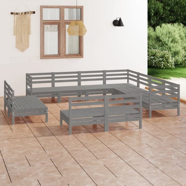 Mooistoerwonen 11-delers loungesett heltre furu grå 4