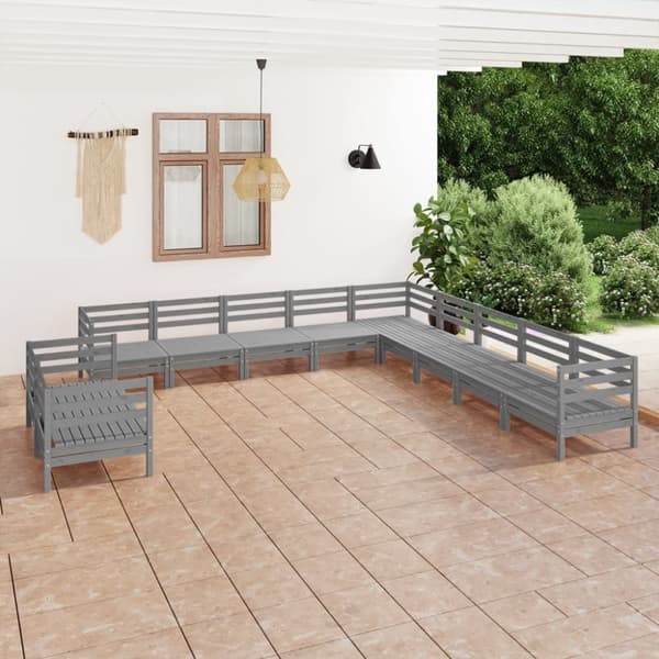 Mooistoerwonen 11-delers loungesett heltre furu grå 6
