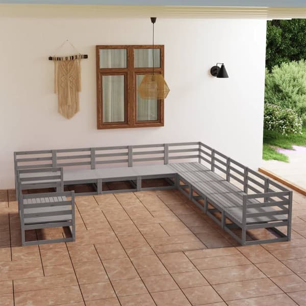 Mooistoerwonen 11-delers loungesett heltre furu grå 26