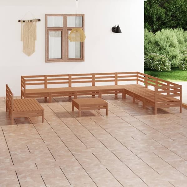 Mooistoerwonen 11-delers loungesett heltre furu honningbrun 2