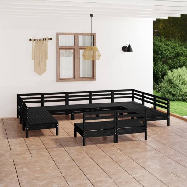 Mooistoerwonen 11-delers loungesett heltre furu svart 17