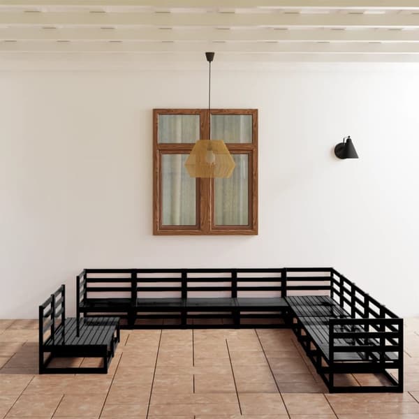 Mooistoerwonen 11-delers loungesett heltre furu svart 22