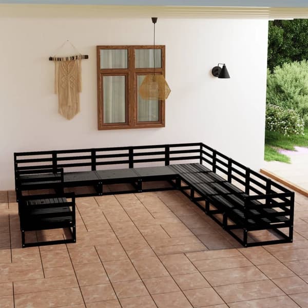 Mooistoerwonen 11-delers loungesett heltre furu svart 25
