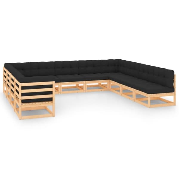 Mooistoerwonen 11-delers loungesett med antrasittfargede puter 3