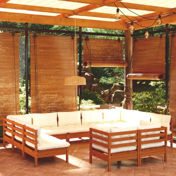 Mooistoerwonen 11-delers loungesett med puter furu honning 19