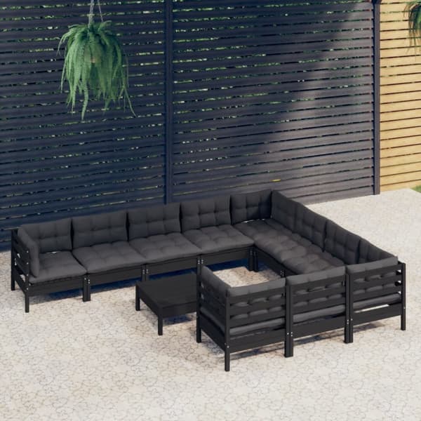 Mooistoerwonen 11-delers sofagruppe med puter furu hvit 8