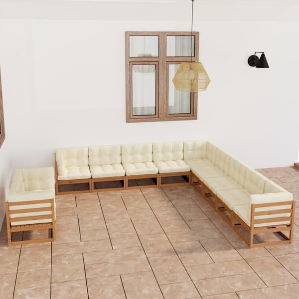 Mooistoerwonen 11-delers sofagruppe med puter heltre furu 60