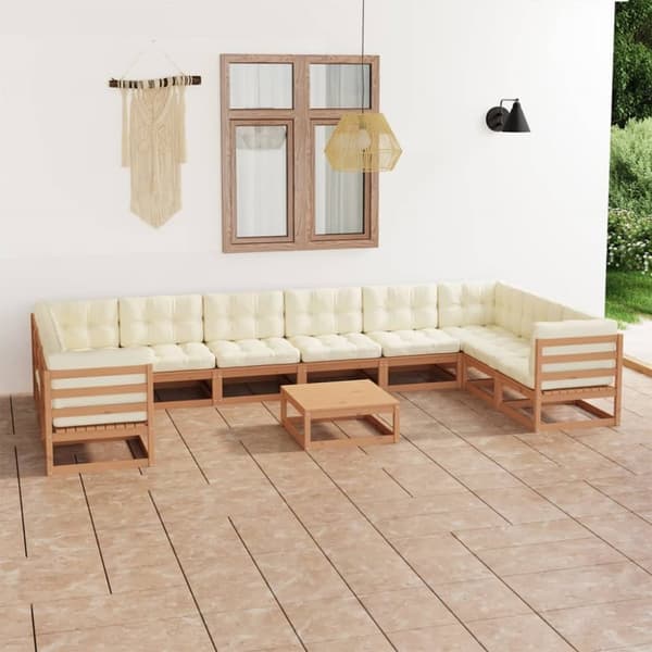 Mooistoerwonen 11-delers sofagruppe med puter heltre furu 73