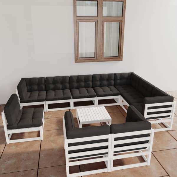 Mooistoerwonen 11-delers sofagruppe med puter heltre furu 75