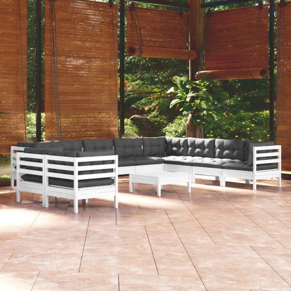 Mooistoerwonen 11-delers loungesett med puter heltre furu 99