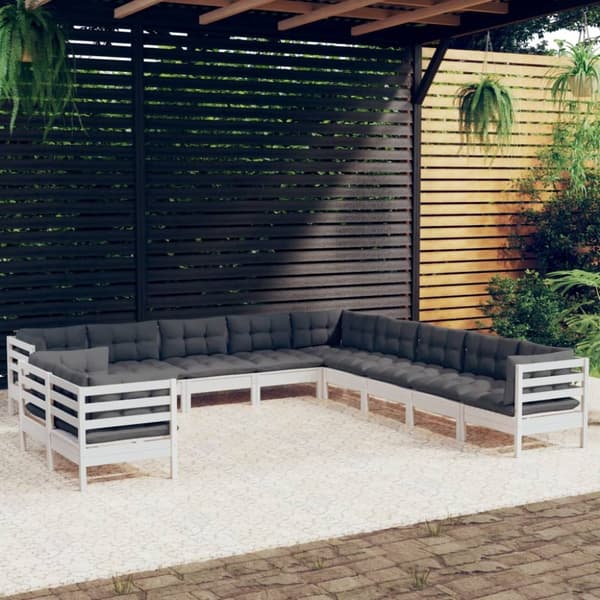 Mooistoerwonen 11-delers loungesett med puter heltre furu 100