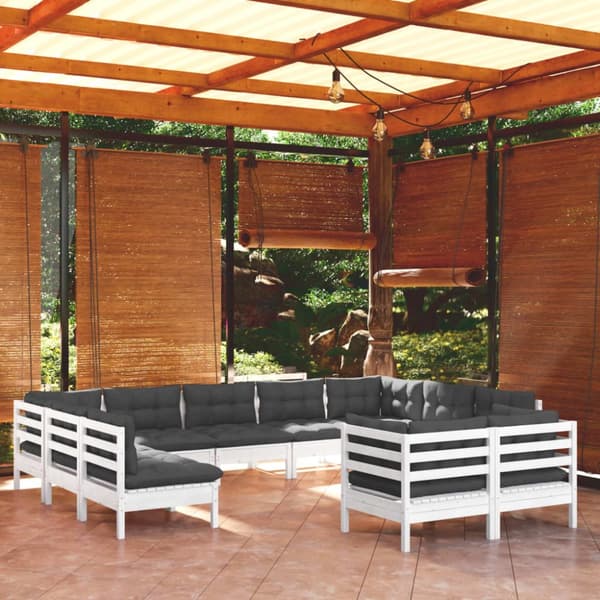 Mooistoerwonen 11-delers loungesett med puter heltre furu 105
