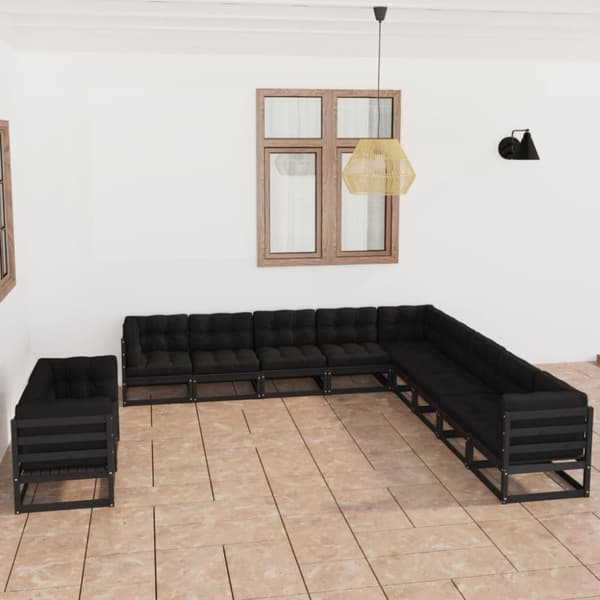 Mooistoerwonen 11-delers sofagruppe med puter i heltre furu 112