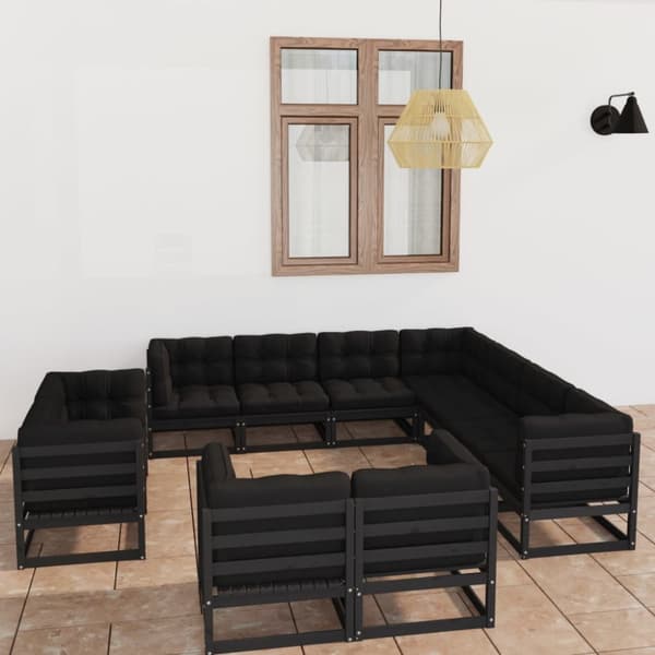 Mooistoerwonen 11-delers loungesett med puter heltre furu 113