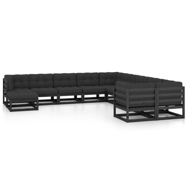 Mooistoerwonen 11-delers loungesett med puter heltre furu 119