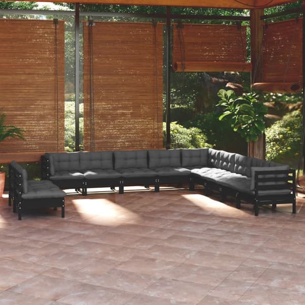 Mooistoerwonen 11-delers loungesett med puter heltre furu 129