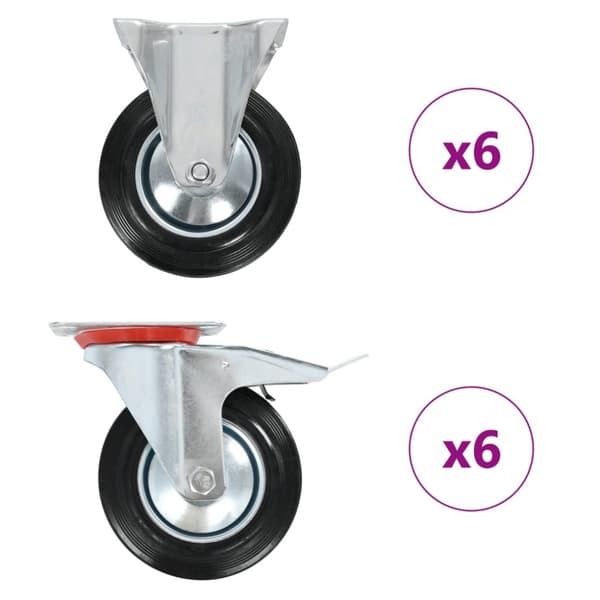 Mooistoerwonen 12 kpl pyöriä 125 mm