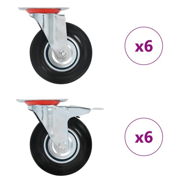 Mooistoerwonen 12 kpl pyörät 125 mm 1
