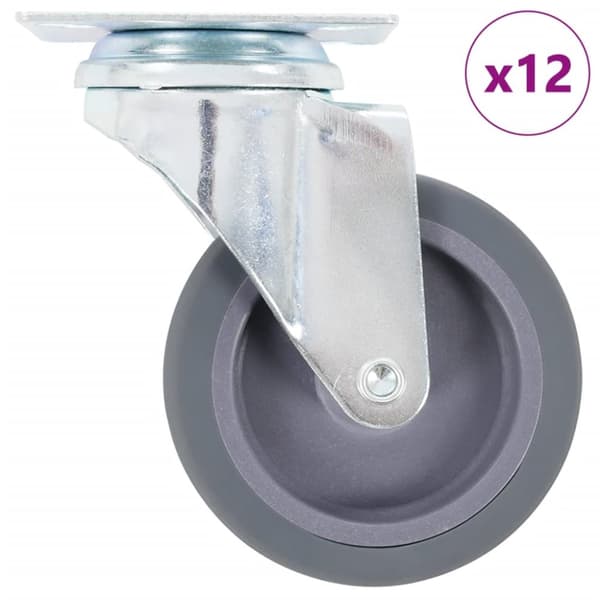 Mooistoerwonen 12 kpl kääntyviä pyöriä 75 mm 3