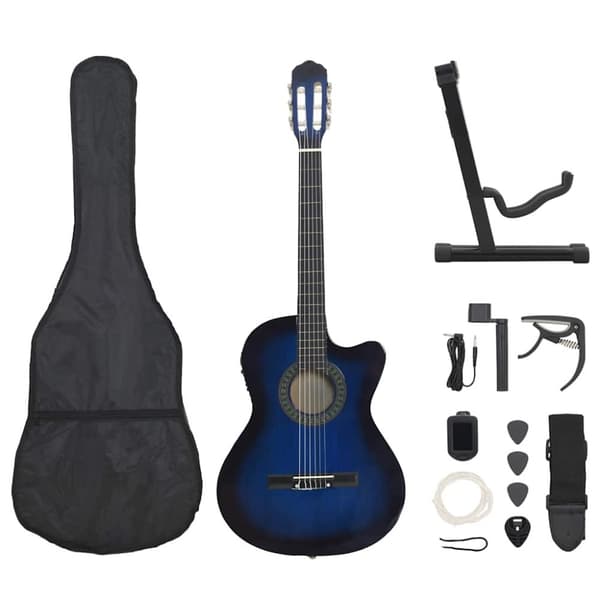 Mooistoerwonen 12-delt guitarsæt med equalizer og 6 strenge, 1 stk.